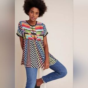 Anthropologie Conditions Apply Kynsa Tunic Top Size Large